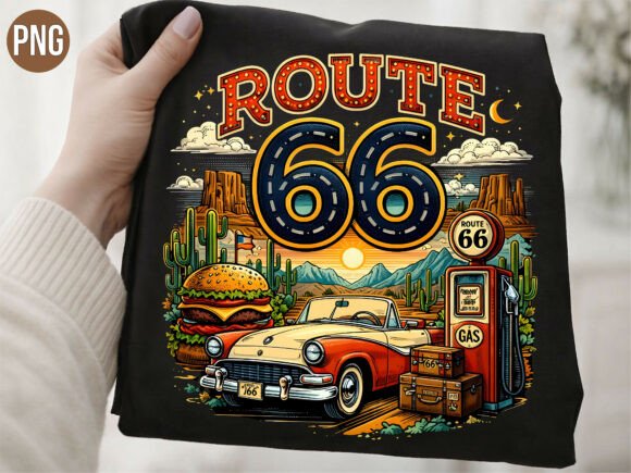 Download Retro Route 66 Vintage Classic Car PNG - Vintage Collection