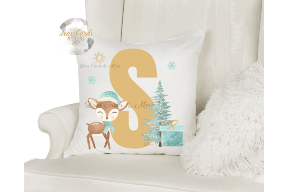 Download Cute Deer Christmas Alphabet Clipart - Alphabet Collection