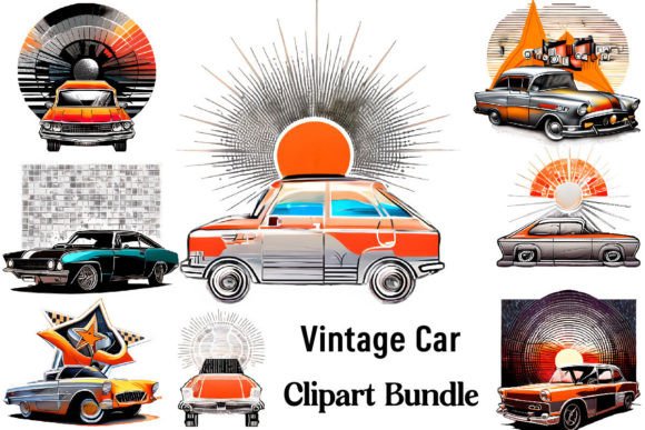 Download Vintage Car Clipart Bundle - Vintage Collection