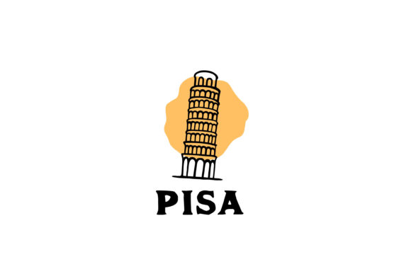 Download Vintage Hand Drawn Pisa Tower Logo - Vintage Collection