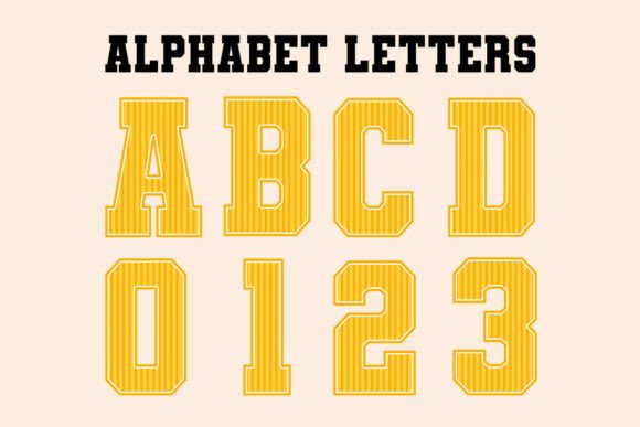 Download Orange Striped Back to School Alphabet - Alphabet Collection