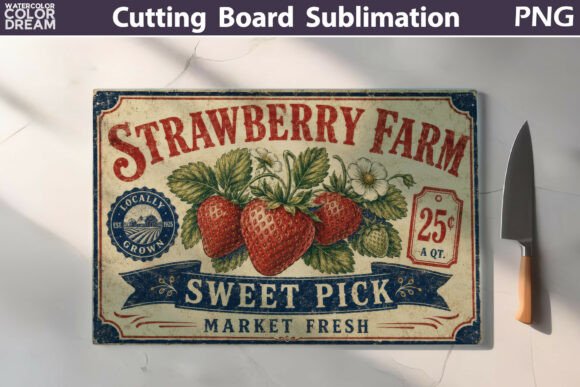 Download Vintage Strawberry Farm Art - Vintage Collection